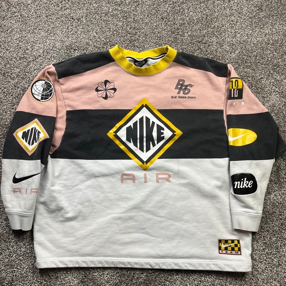 Nike Tops - Nike Crewneck Sweatshirt Womens XL Pink Black White Zoom Air Blue Ribbon Sports